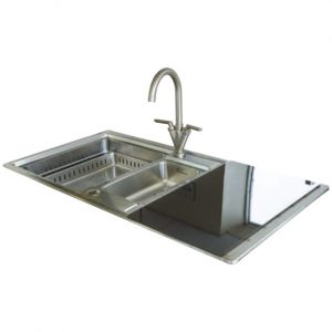 Pearl Inset Sink 1.5 Bowl Reversible