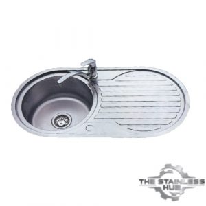 Round Bowl/Drainer Sink C/W Waste
