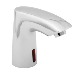 Deva by Methven chrome sensor tap with touchless operation, brass construction, and electro valve, suitable for high-pressure systems.