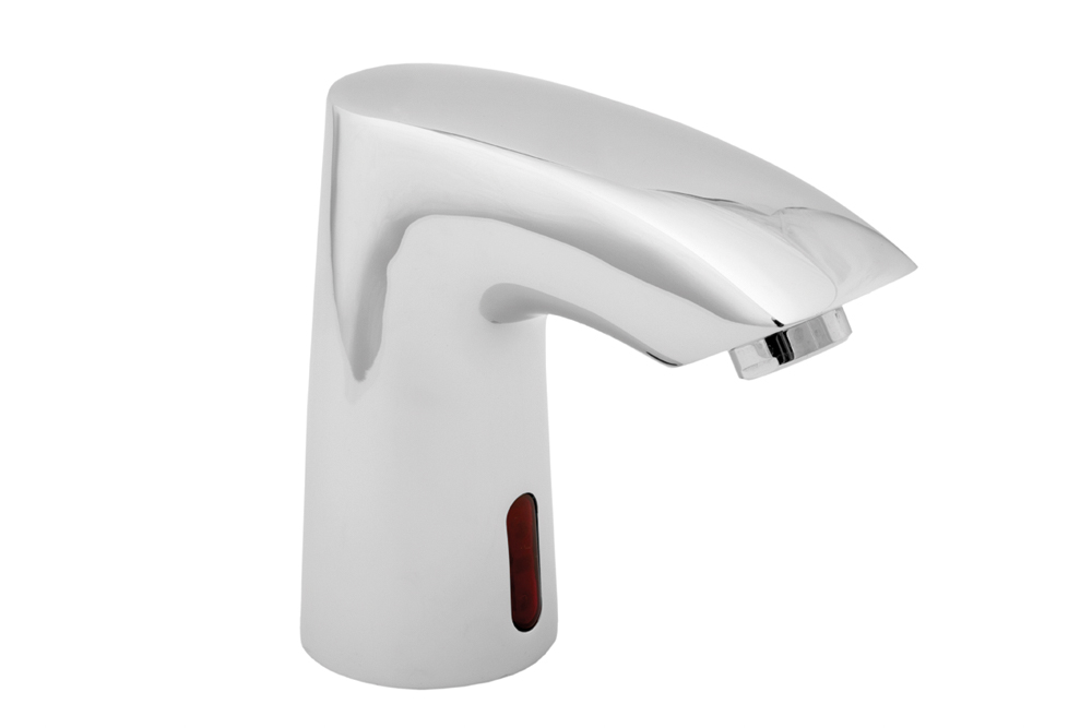 Deva by Methven chrome sensor tap with touchless operation, brass construction, and electro valve, suitable for high-pressure systems.