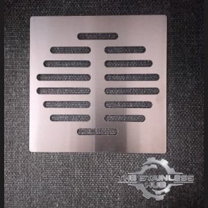 6-inch square stainless steel drain cover – corrosion-resistant and hygienic, suitable for indoor and outdoor drainage systems.