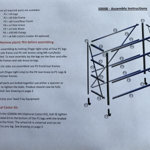" Stainless Steel Greenhouse staging assembly instructions".